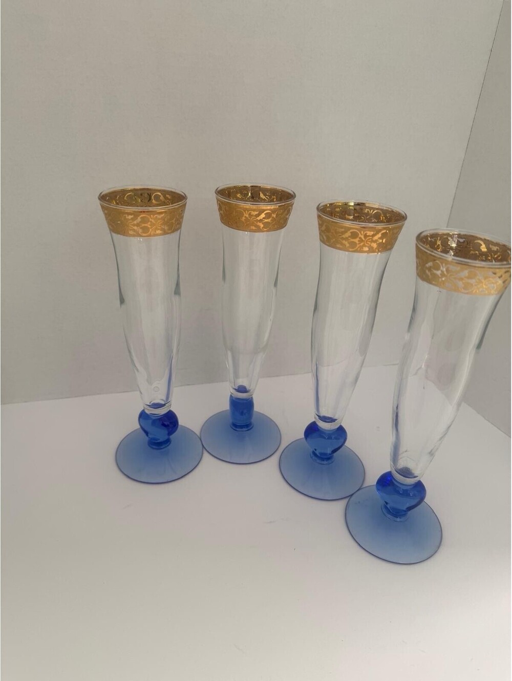 Vintage Orrefors “Imperial” Champagne Flutes – Set of 4 by Erika Lagerbielke